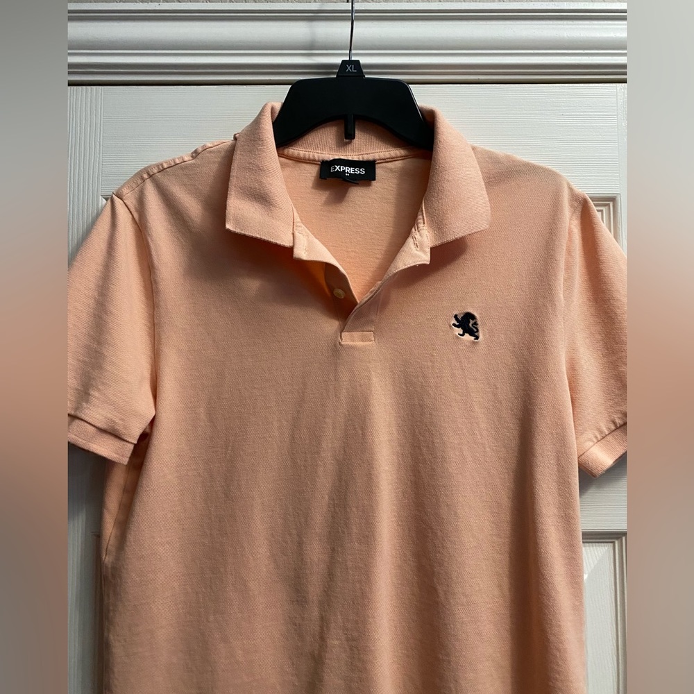 Express Men’s Polo Shirt Lion Embroidered Logo Sz M